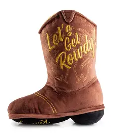 Brown Cowboy Boot Dog Toy