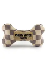 Checker Chewy Vuiton Bone Dog Toy