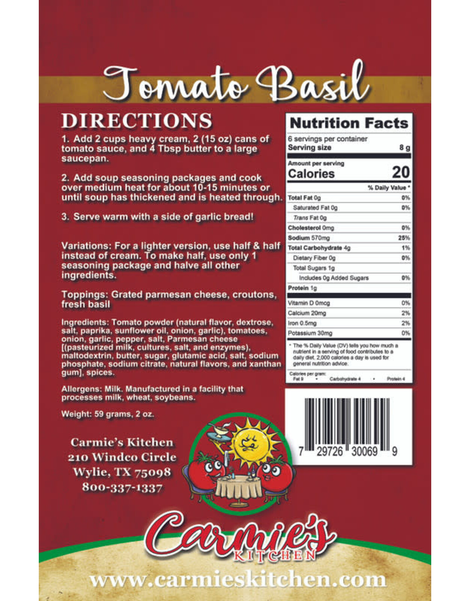 Tomato Basil Soup Mix