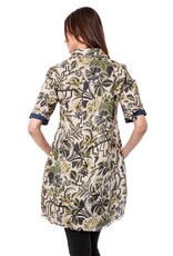 Dizzy Lizzie Chatham Dress Neutral Floral Tapestry Print