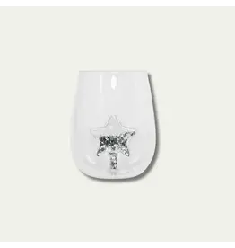 Jeanne Fitz Glitter Star Stemless Wine Glass Set of 4