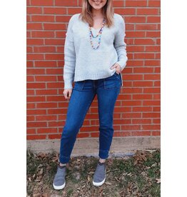 Sunray V-Neck Heather Sweater