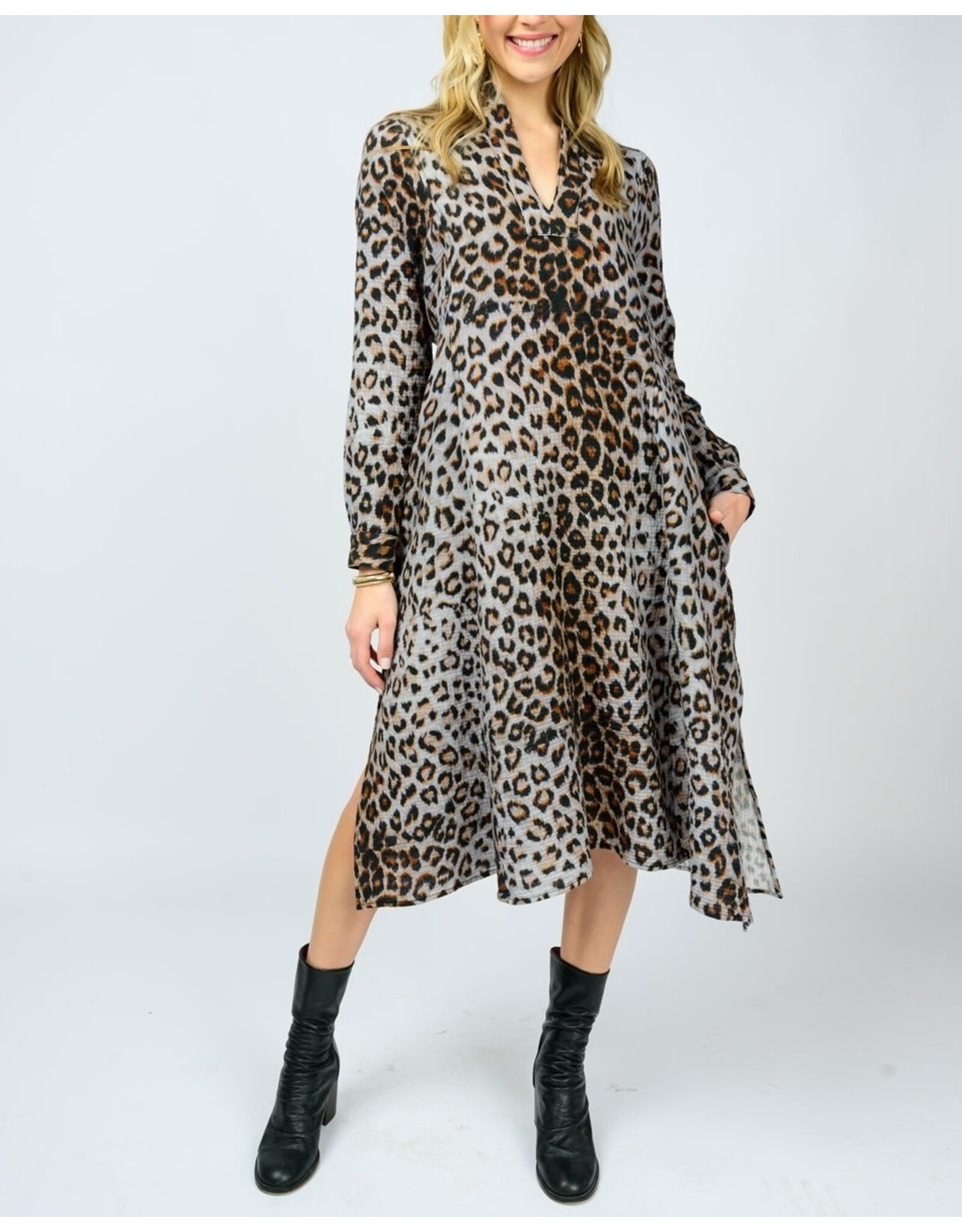 Uncle Frank Uncle Frank Leopard Gauze Midi