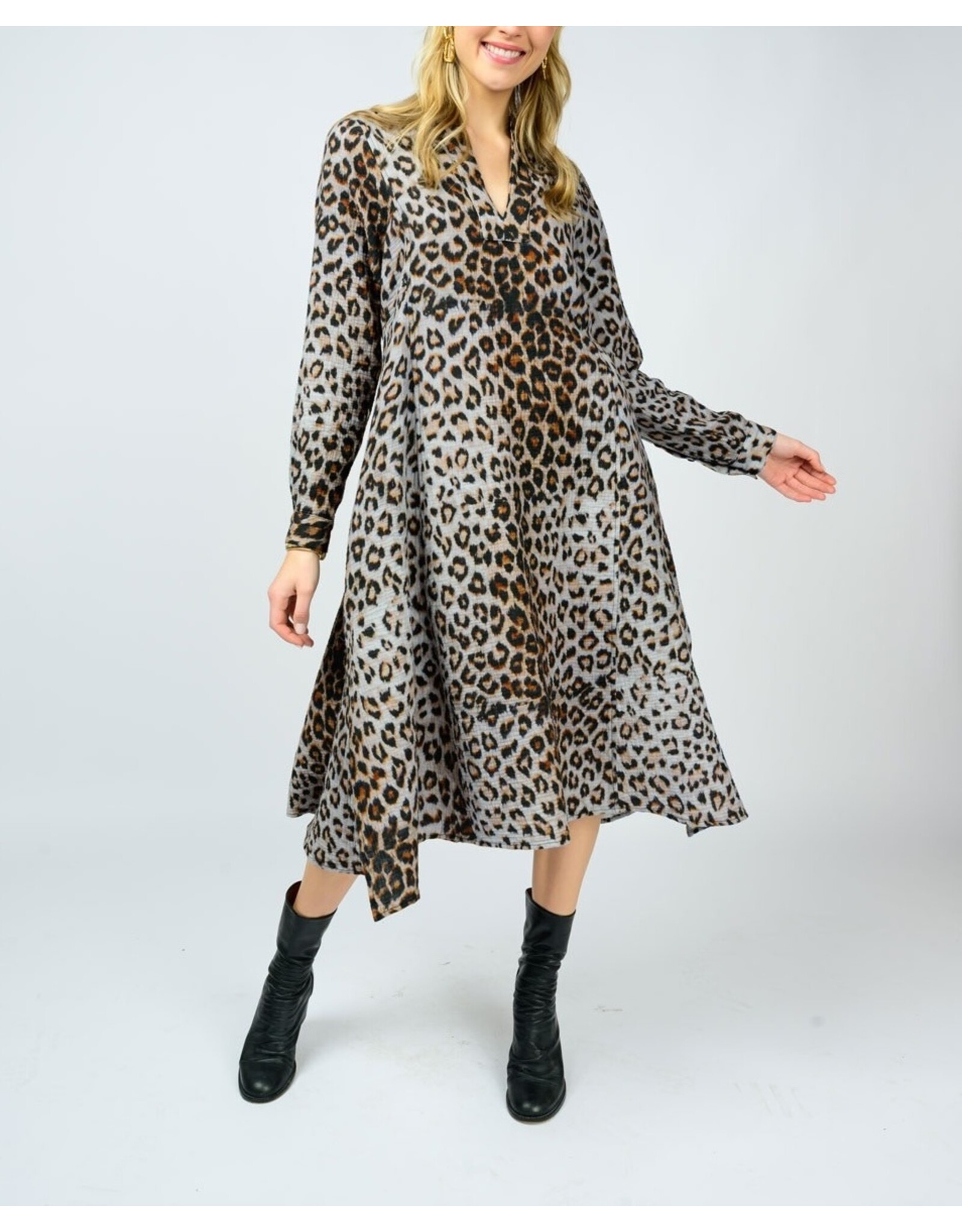 Uncle Frank Uncle Frank Leopard Gauze Midi