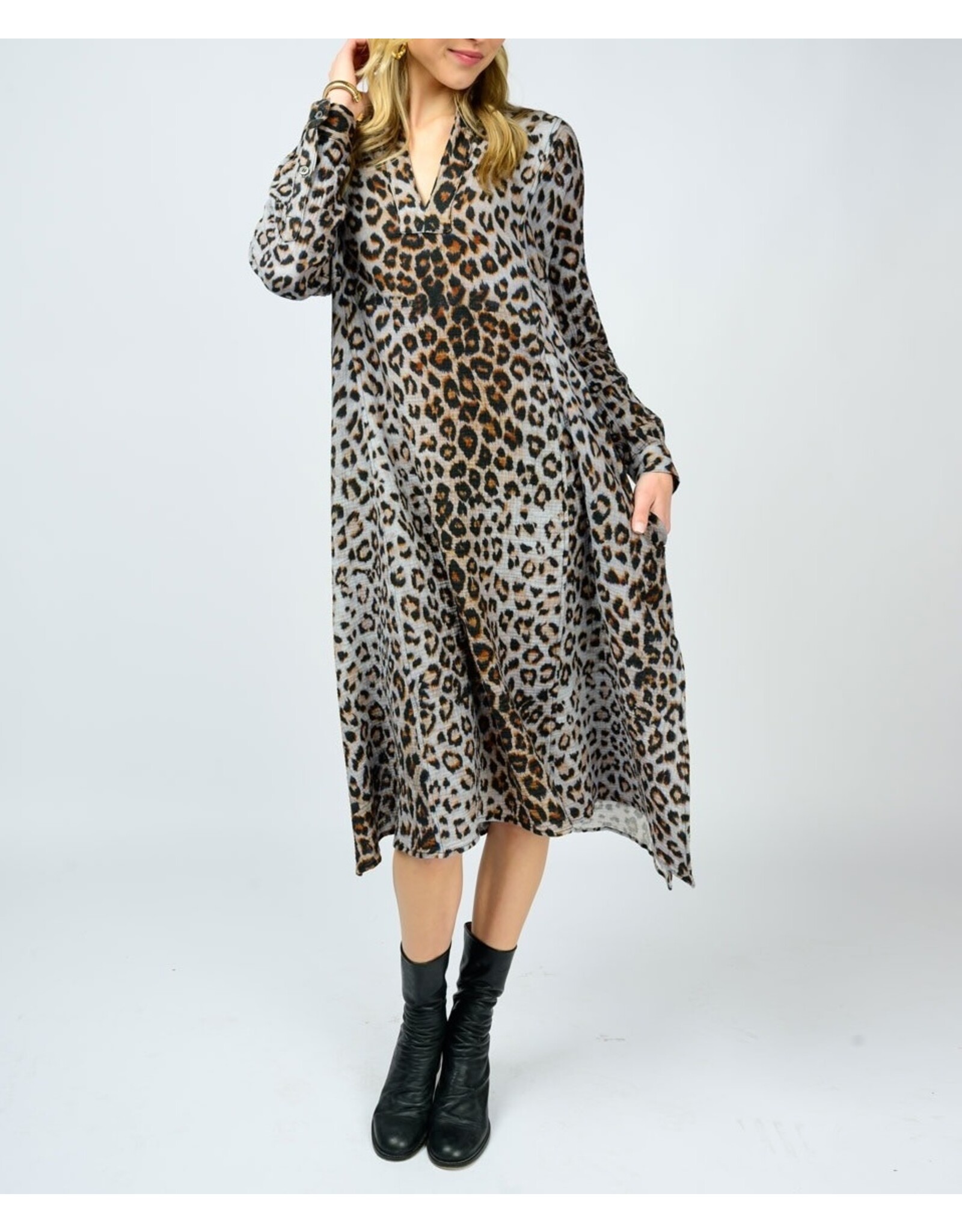 Uncle Frank Uncle Frank Leopard Gauze Midi