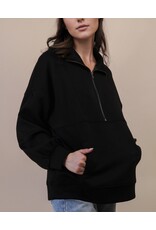 Bellah Half Zip Up Casual Comfy Knit Top