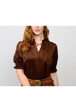 Ivy Jane Ivy Jane Suede Top Chocolate