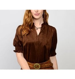 Ivy Jane Ivy Jane Suede Top Chocolate