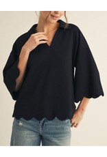 Eviana Scallop Edge Top Eviana Scallop Edge Top