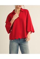 Eviana Scallop Edge Top Eviana Scallop Edge Top