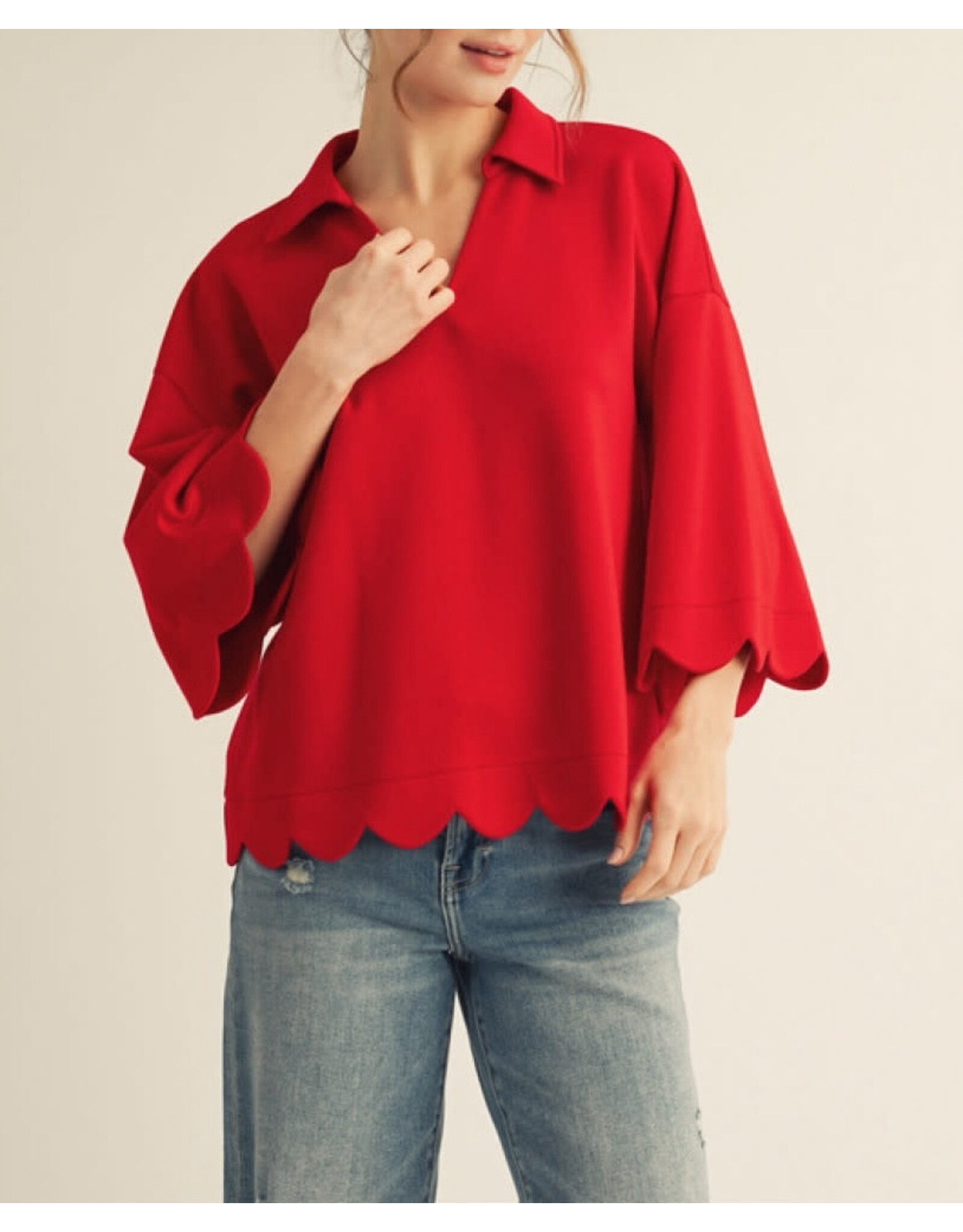 Eviana Scallop Edge Top