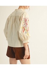 Silvana Embroidered Sleeve Top