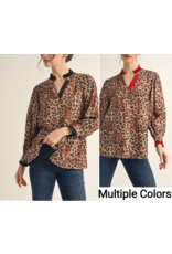 Alisha Leopard V-Neck Top