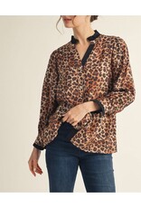 Alisha Leopard V-Neck Top