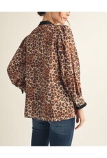 Alisha Leopard V-Neck Top