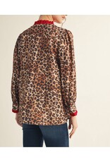 Alisha Leopard V-Neck Top