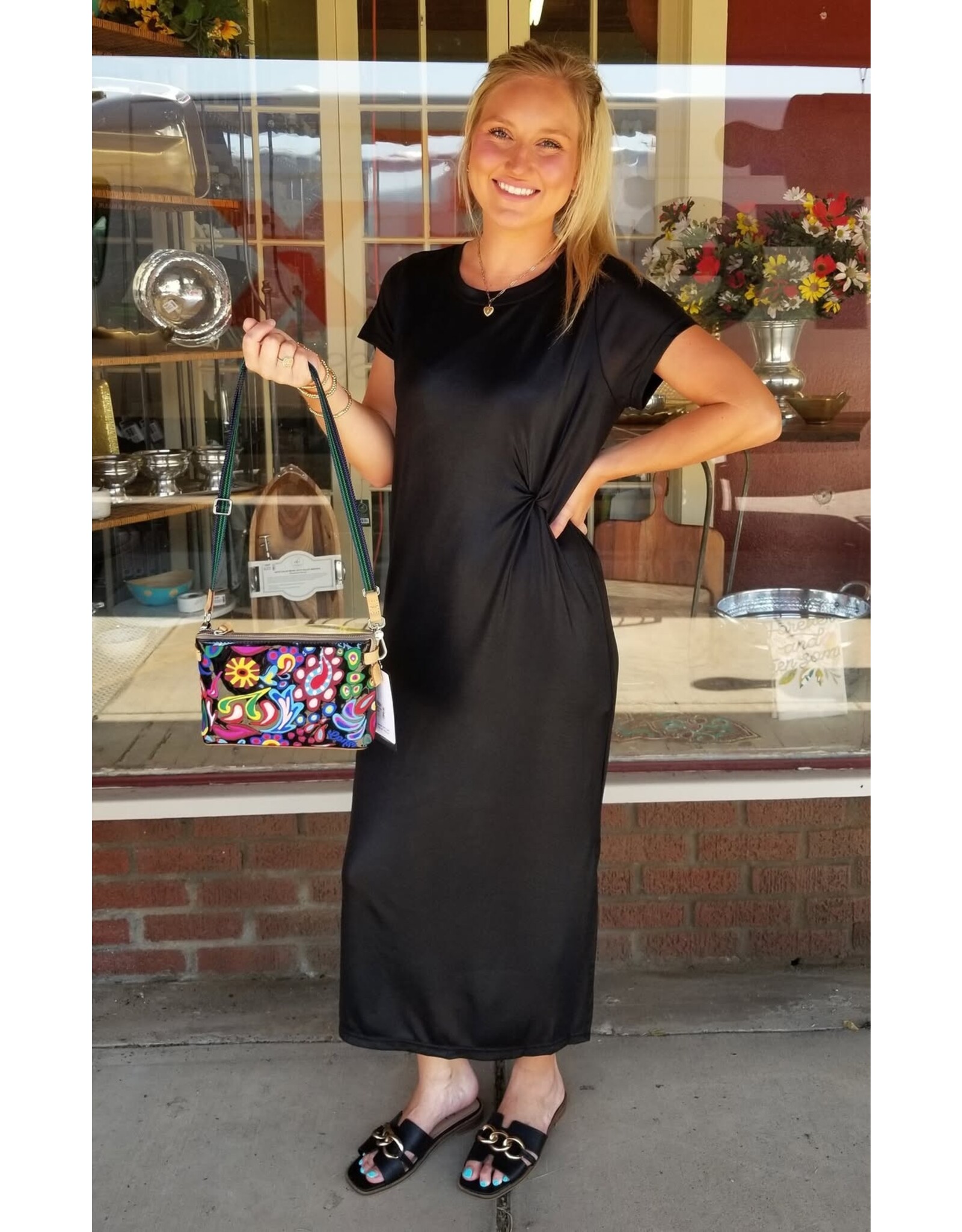 Giselle Metallic Midi Dress