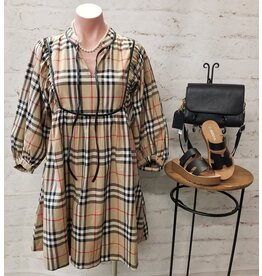 Burberryesque Babydoll Dress
