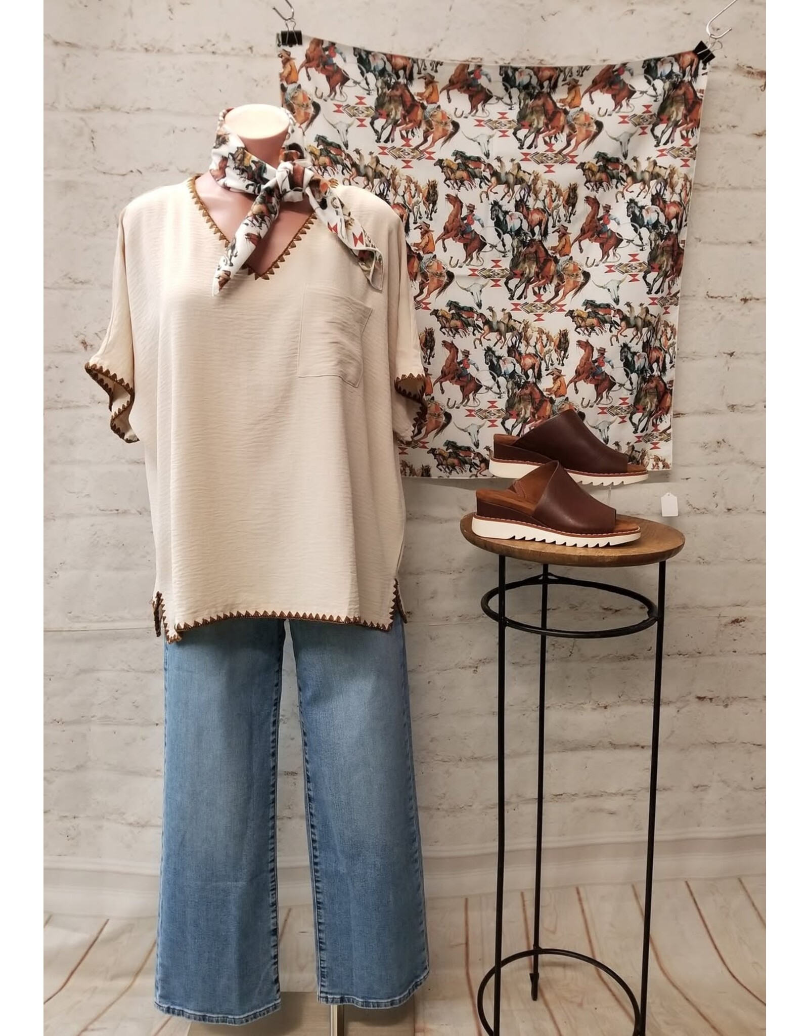 Adelina Stitch Trim Top