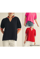 Elletra Stripe Accent Top