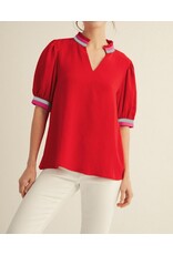 Elletra Stripe Accent Top