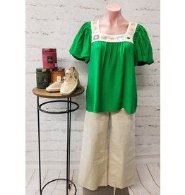 Verona Crochet Square Neck Top