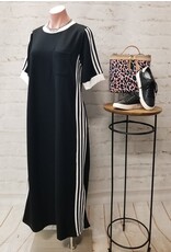 Andrea Racer-Stripe Maxi Dress