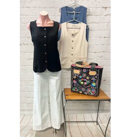 Rosamund Linen Vest