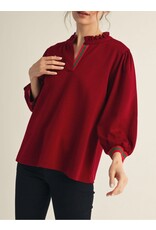 Guccish 3/4 Sleeves Solid Top Guccish 3/4 Sleeves Solid Top