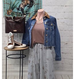 Kut from the Kloth / STS Blue KUT Kerry Cropped Jacket Contrast Collar - Affined