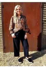 Alisha Leopard V-Neck Top