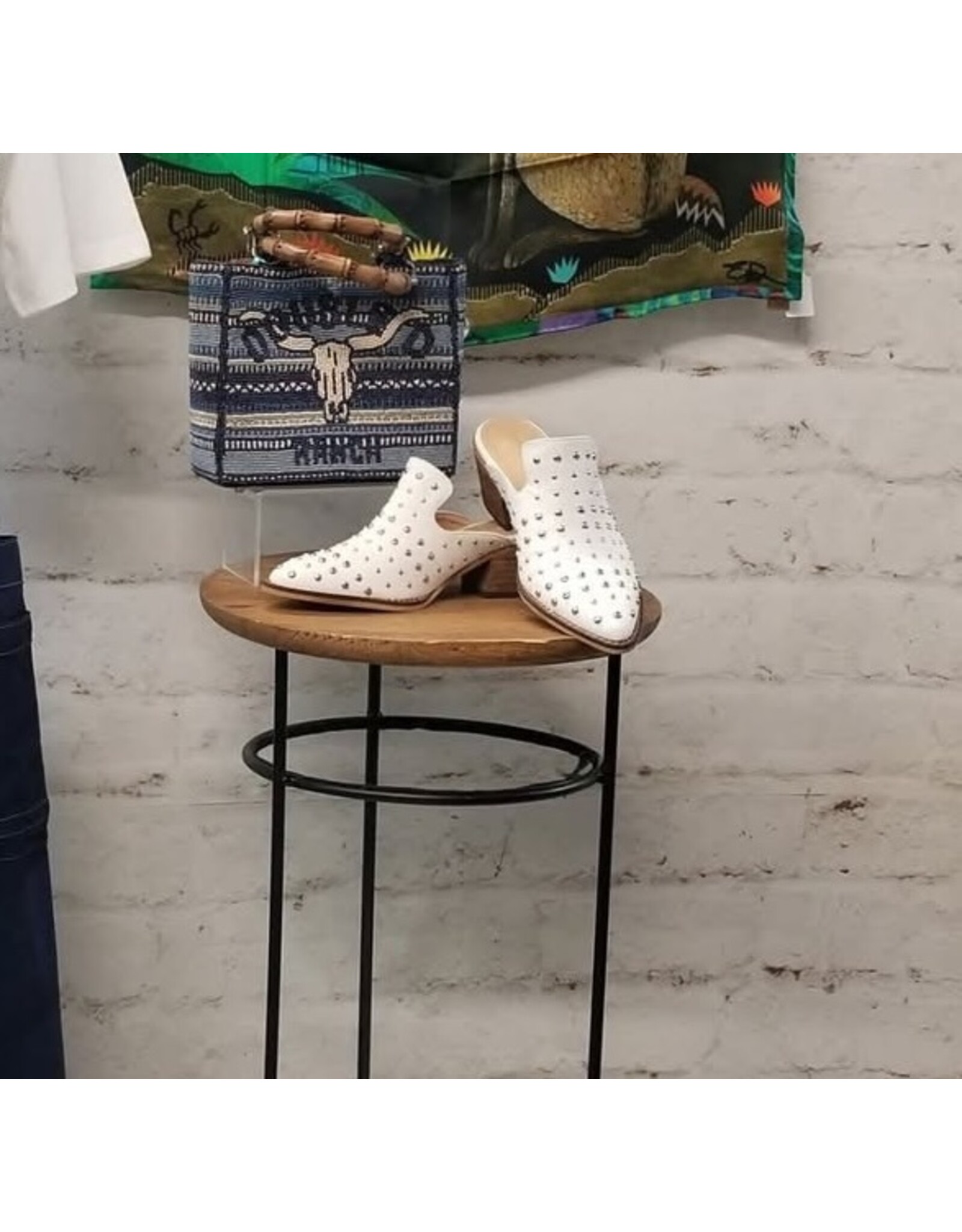Cara Studded Mule White