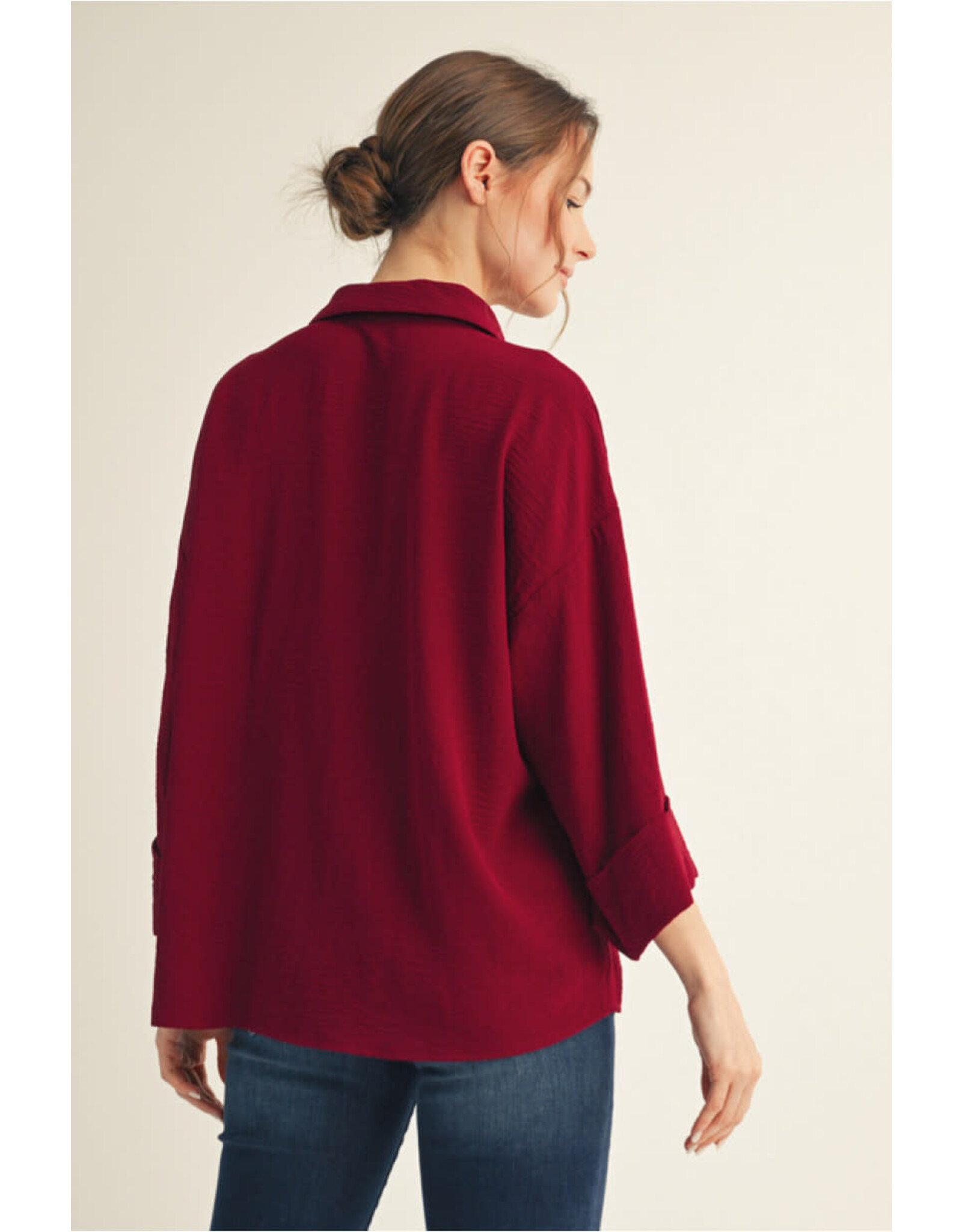 Melody 3/4 Sleeve Button Down Top