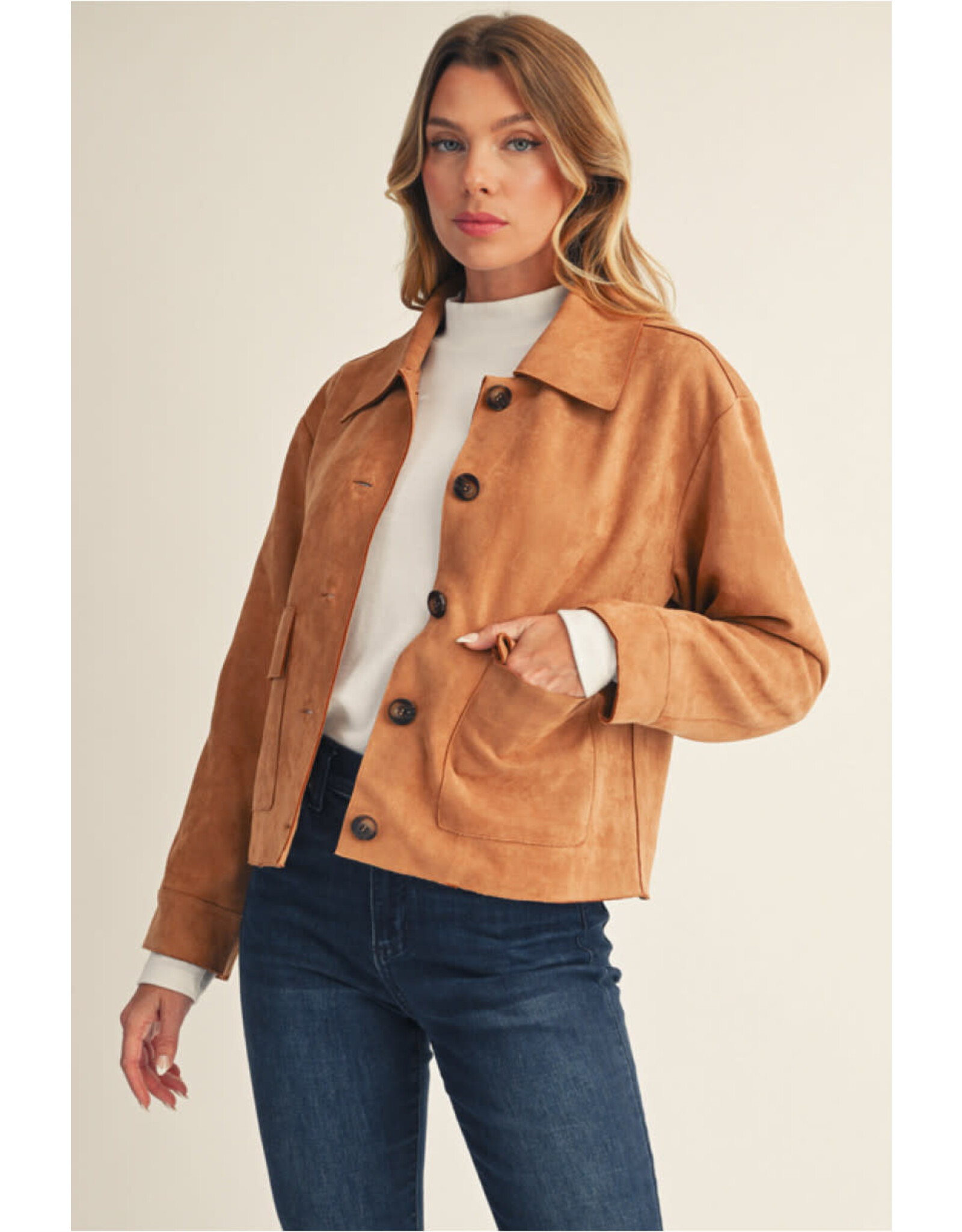Susie Suede Camel Jacket
