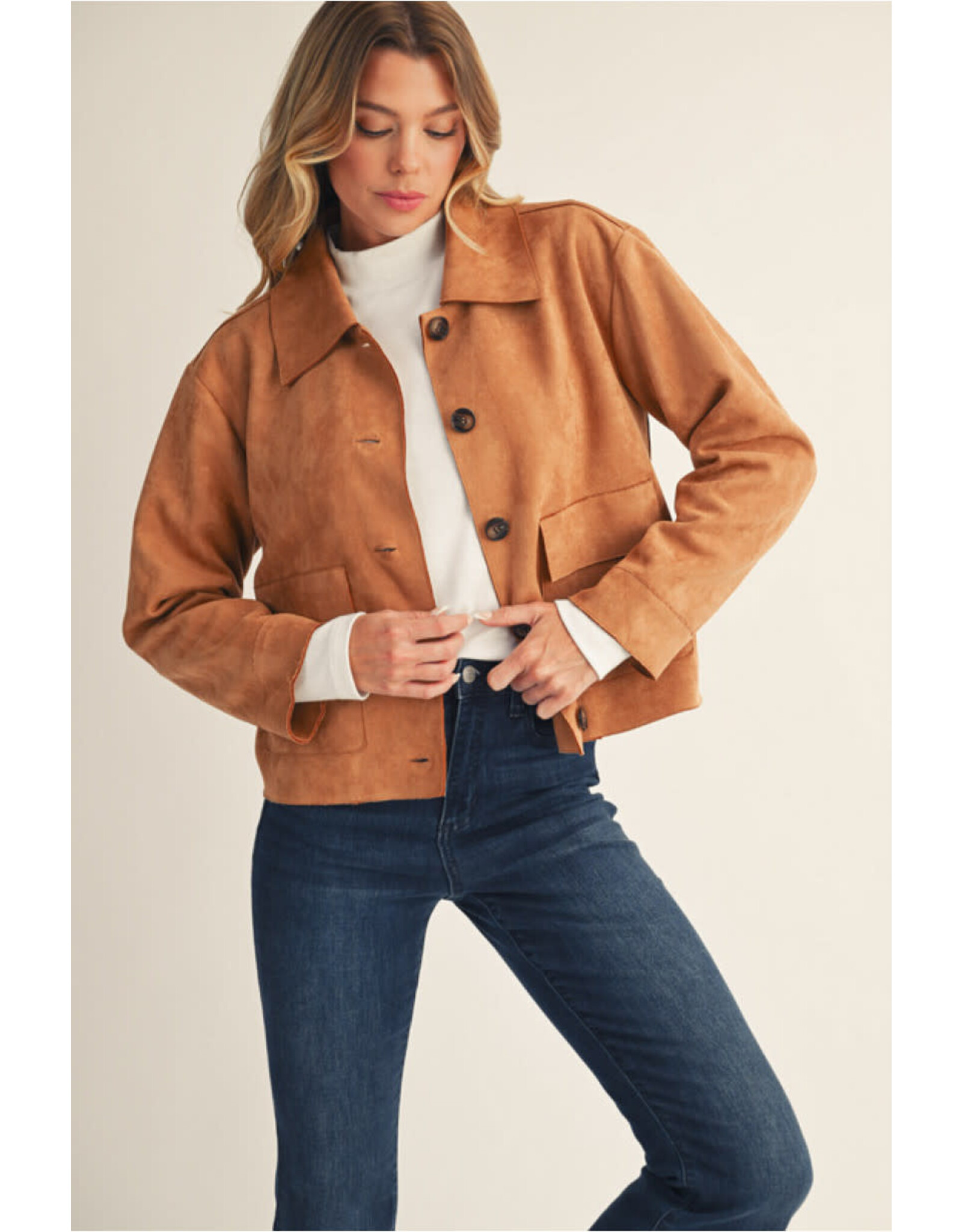 Susie Suede Camel Jacket