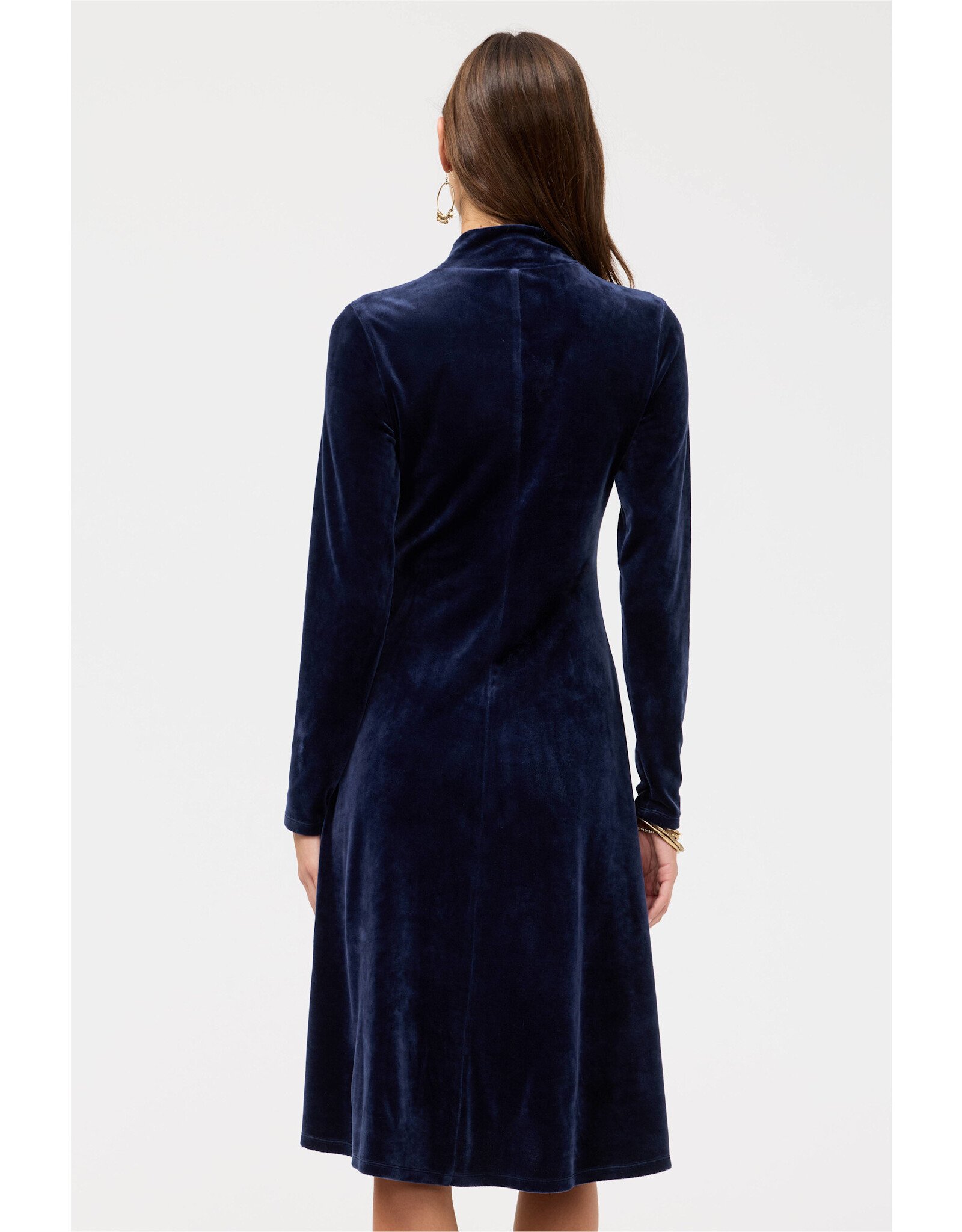Johnny Was Johnny Was Stretch Velvet Mock Neck Dress - Corinthe - Midnight