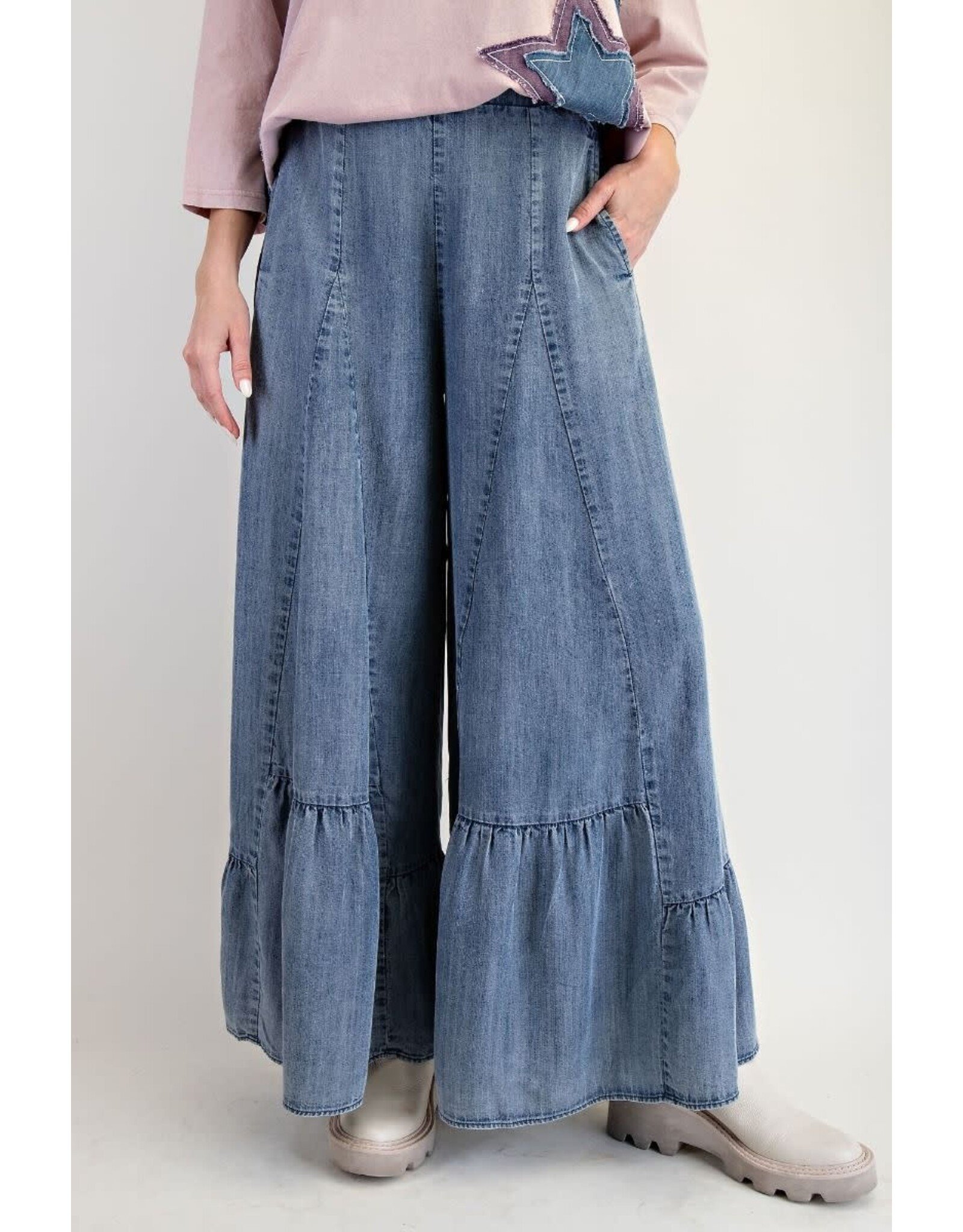 Reagan Rubble Denim Palazzo Pants