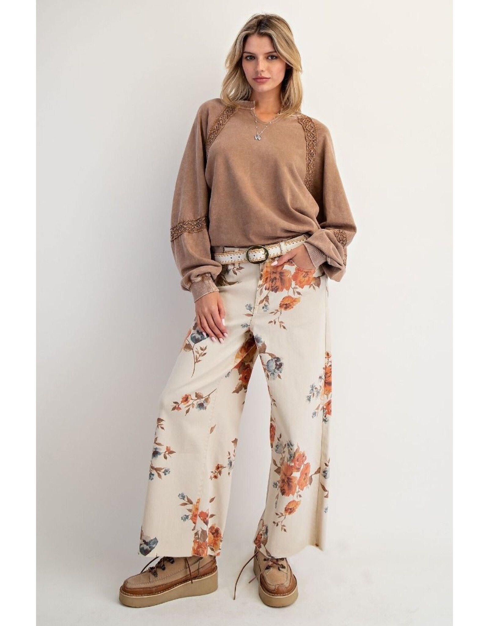 Finley Floral Print Stretch Jeans