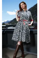 Dizzy Lizzie Mrs. Maisel Dress with Black Zebras