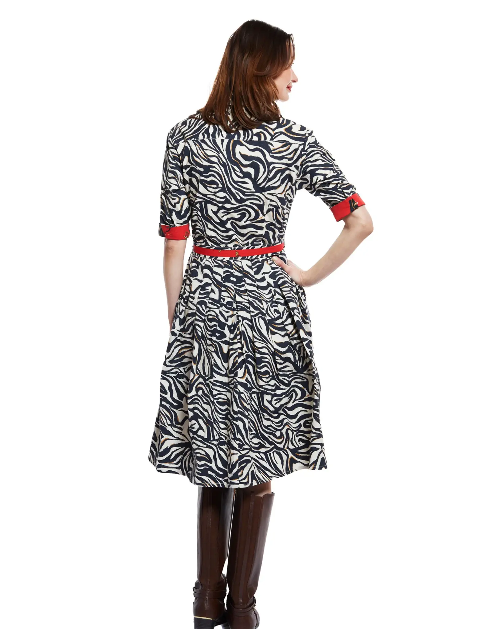 Dizzy Lizzie Mrs. Maisel Dress with Black Zebras