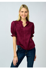 Ivy Jane Ivy Jane Suede Top - Wine