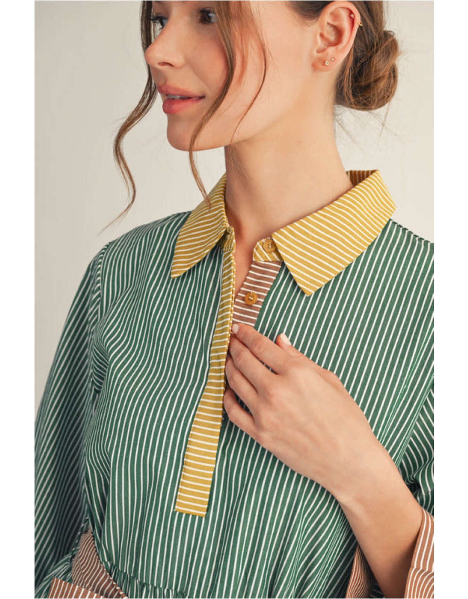 Helena Stripe Midi Dress