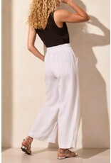 Tribal Tribal Linen Blend Ankle Pant with Hem Vent Tribal Tribal Linen Blend Ankle Pant with Hem Vent