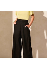 Tribal Tribal Linen Blend Ankle Pant with Hem Vent Tribal Tribal Linen Blend Ankle Pant with Hem Vent