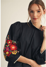 Bella Embroidered Sleeve Top