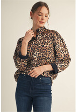 Landy Leopard Top Black Trim