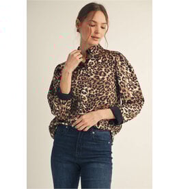 Landy Leopard Top Black Trim