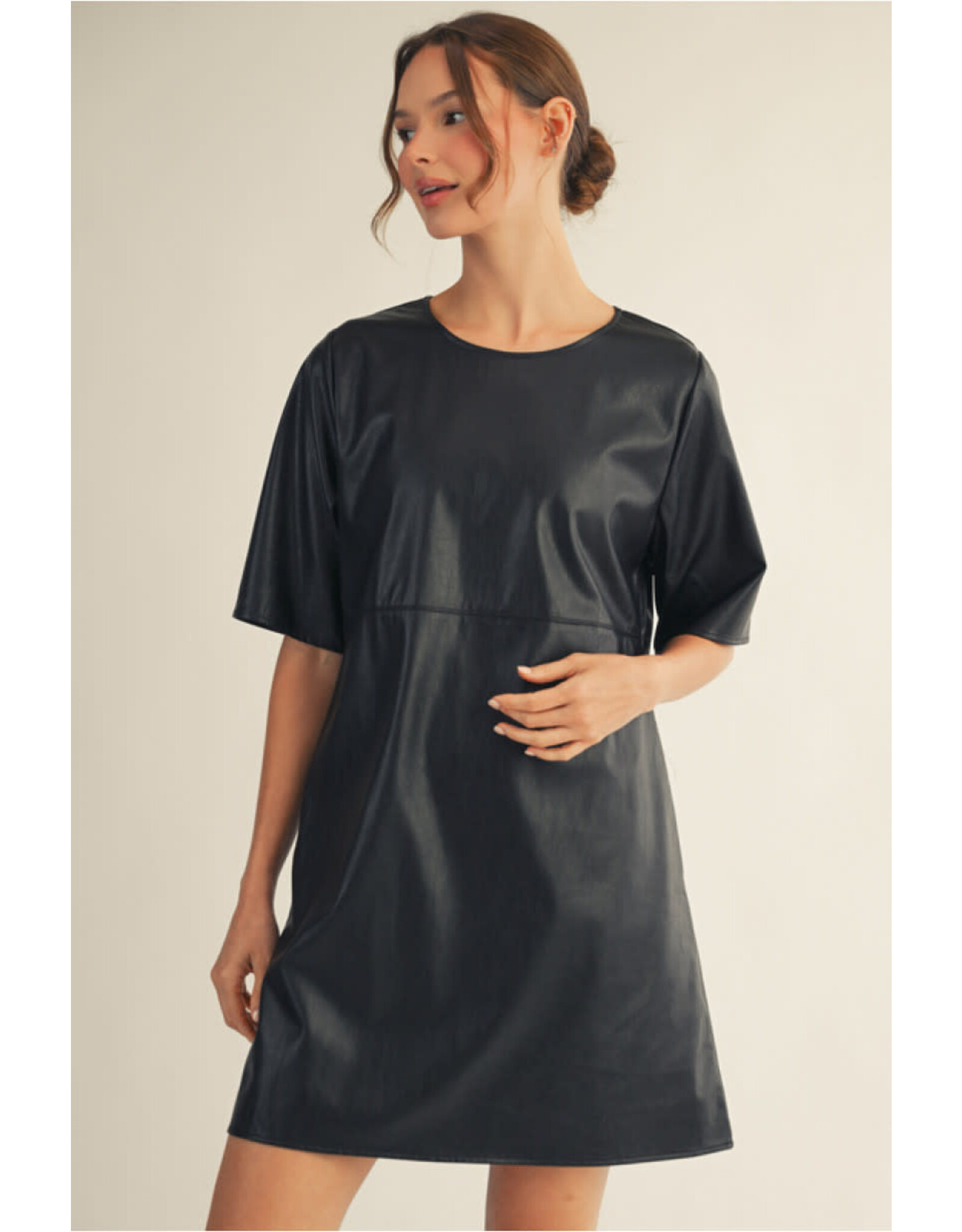 Laia Leatherette Mini Dress