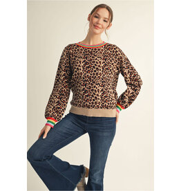 Leesa Leopard Sweater Top
