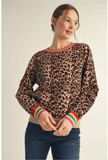 Leesa Leopard Sweater Top